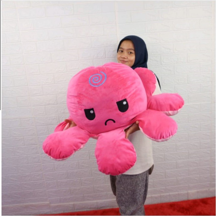 Boneka Gurita/Octopus/Cumi Cute/Ubur-Ubur JUMBO Bolak Balik Lucuu Imut Hadiah