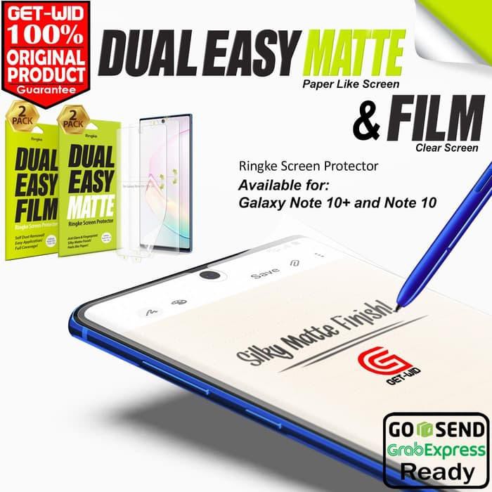 Screen Protector Galaxy Note 10 Plus / Note 10 Ringke Dual Easy Film - Clear, Note 10 Berkualitas