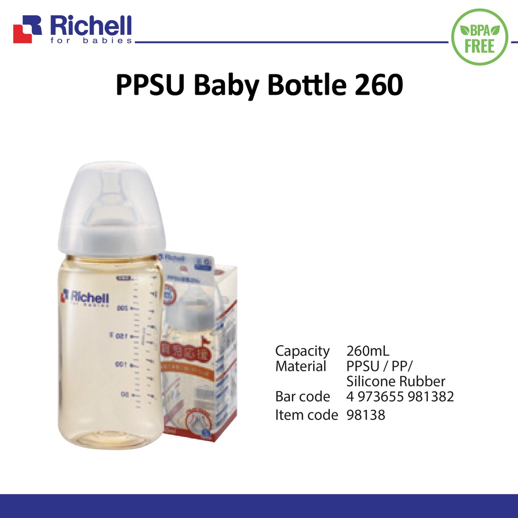 [SALE Cuci Gudang] RICHELL PPSU Bottle Botol Susu PPSU Botol Dot Bayi PPSU Feeding Bottle