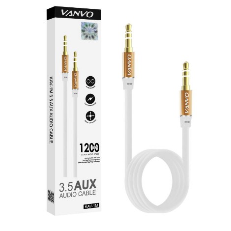 KABEL AUX PREMIUM QUALITY ORIGINAL VANVO 3.5mm 1.2 meter