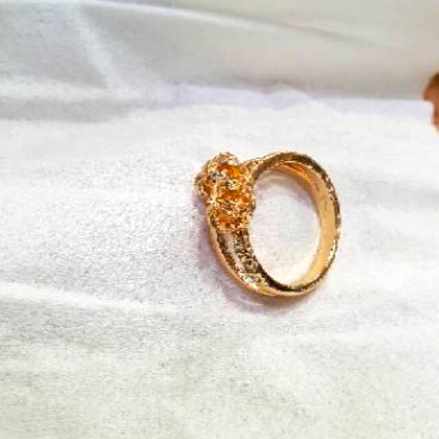 [tiara]cincin wanita / cincin bunga dobel / cincin lapis emas / cincin permata / replika emas