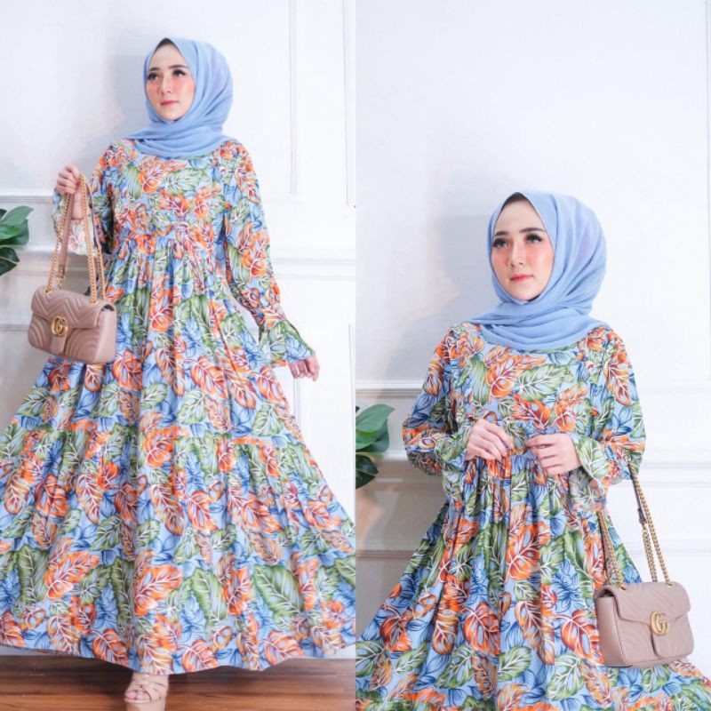 Dress Daun Monstera Nagisshop | Gamis