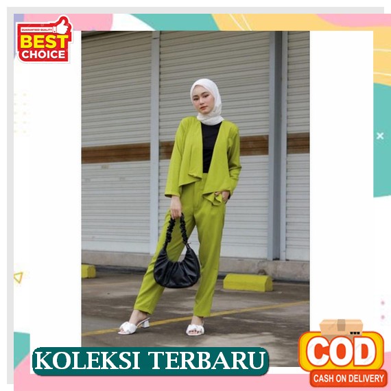 Blazer Lengan Panjang Wanita Korean Style Outer Polos Oversize ⭐⭐⭐⭐⭐ Blazer Korea Long Coat Wanita K