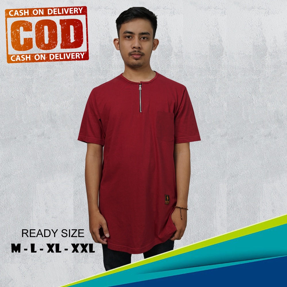 Kurta unik - Baju Gamis Pria Lengan Pendek Gamis Kaos Koko Kurta Baju Kaos Zipper Terbaru