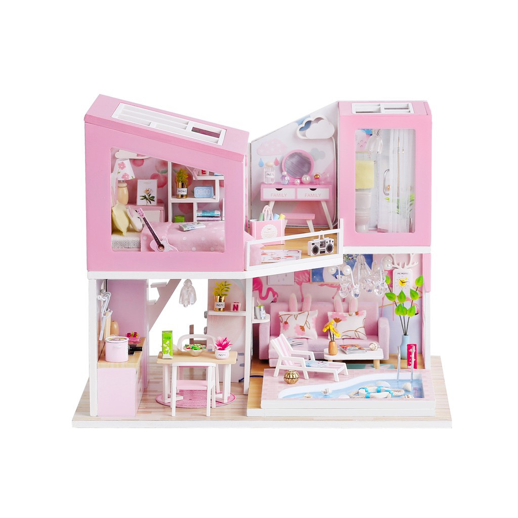 Miniatur Rumah DIY - House Wooden Furniture - Puzzle Interior - M910 - M915 - Miniature Dollhouse