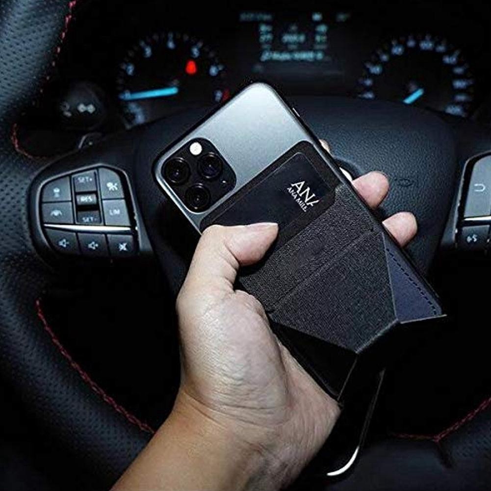 Micro Invisible card wallet slot dompet kartu phone stand foldaway