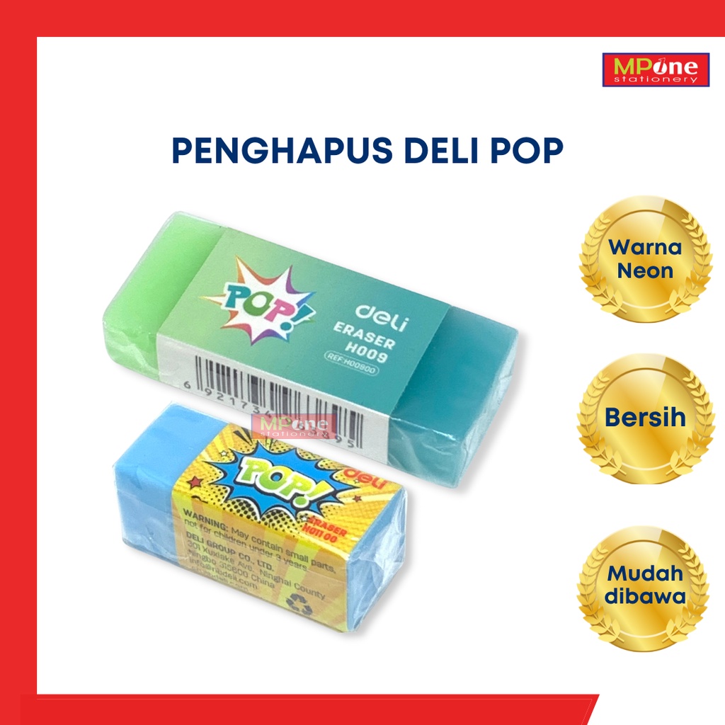 

Penghapus Pop Deli / Eraser POP Deli / Penghapus Warna/ DELI ERASER H01100/H009