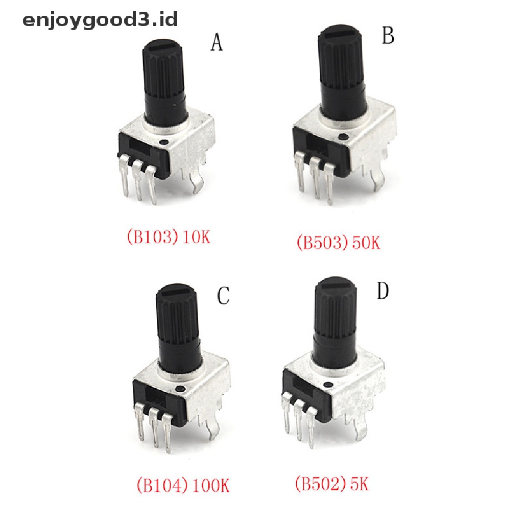 10pcs Potentiometer Rv09 5-100k Poros 12.5mm 3 Pin Adjustable