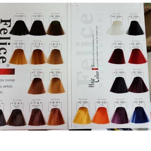 Felice Hair color Original 100 % ( cream 60ml + Developer 60 ml ) pewarna rambut felice