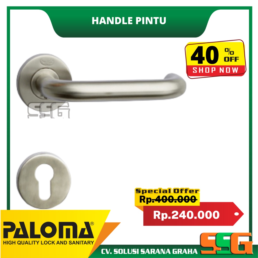  Handle Pintu PALOMA  HRP309 PLM LHT PABLO SS Lever Handle  