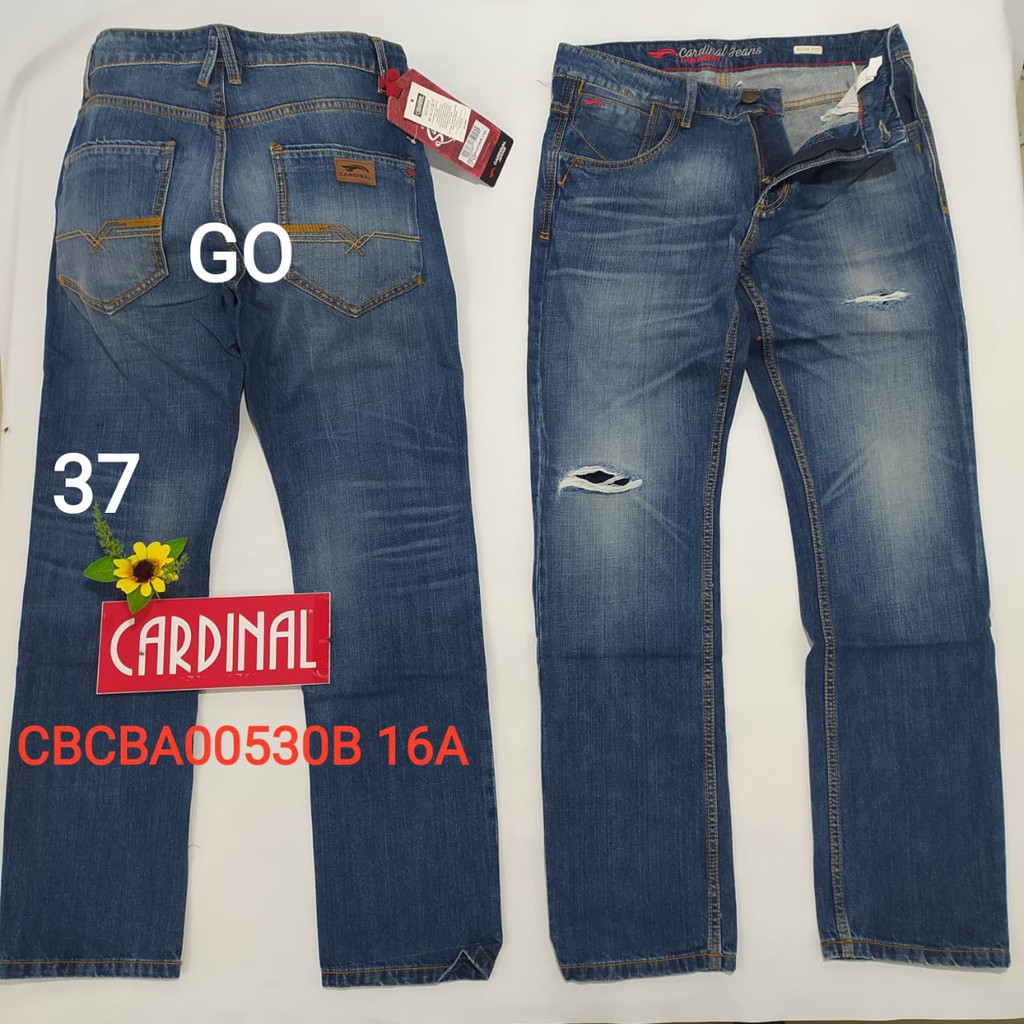 bb J 37-38 CARDINAL CBCBA Celana Panjang Jeans Reguler Fit Slim Fit Straight Slim Bawahan Laki-Laki