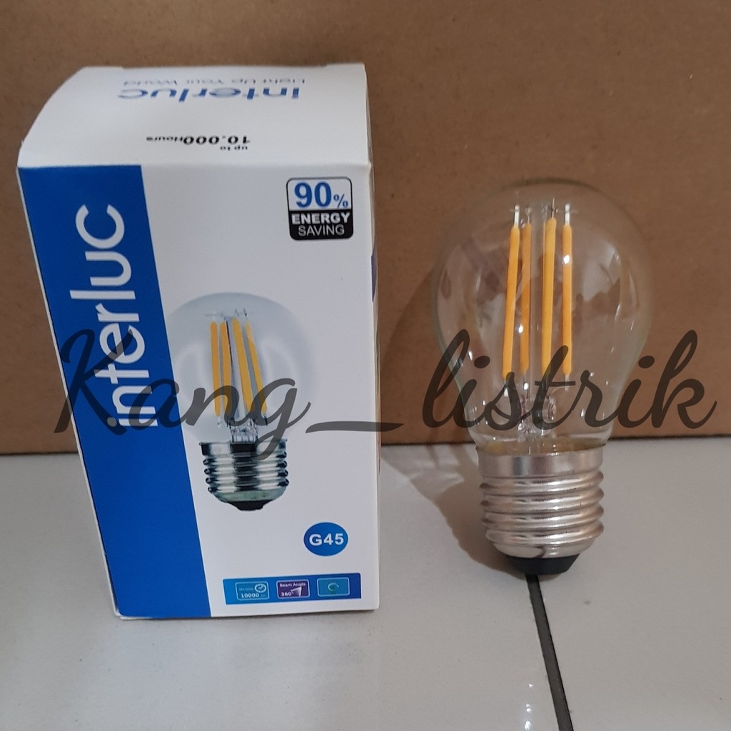 Lampu Filament Bulb 2watt Kuning G45 / Lampu Edison 2 Watt Kuning / Lampu cafe