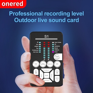 Onered Soundcard S1 voice changers sound Bluetooth  hand held Audio USB Eksternal Sound Card Mikrofon menyanyikan rekaman siaran