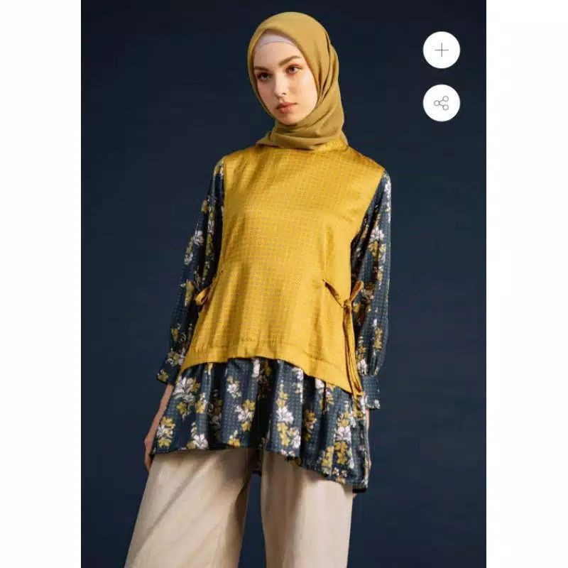 MALIKA TUNIK MUSTARD || ALEZA LABEL