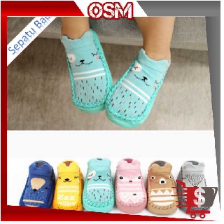OSM - F382 Sepatu Anak Bayi Anti Slip / Sepatu Kaos Kaki Baby / Kaos Kaki Karakter / Import Batam