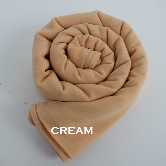 Jilbab Pashmina Sabyan - Kerudung Pasmina Diamond Italiano Pinggir NECI-SABYAN, cream