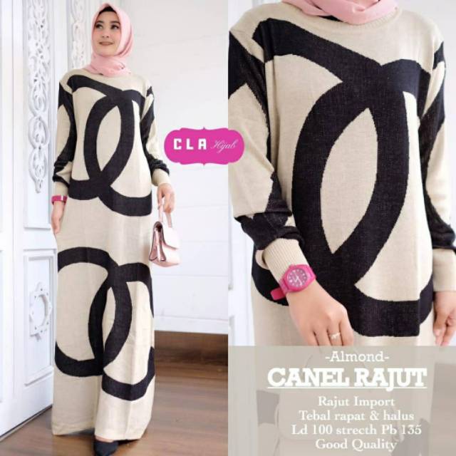 Canel Rajut Maxy, GAMIS RAJUT WANITA SUPER CANTIK BAHAN RAJUT IMPORT LD 10O-120 fit XXL TERMURAH TERLARIS OOTD