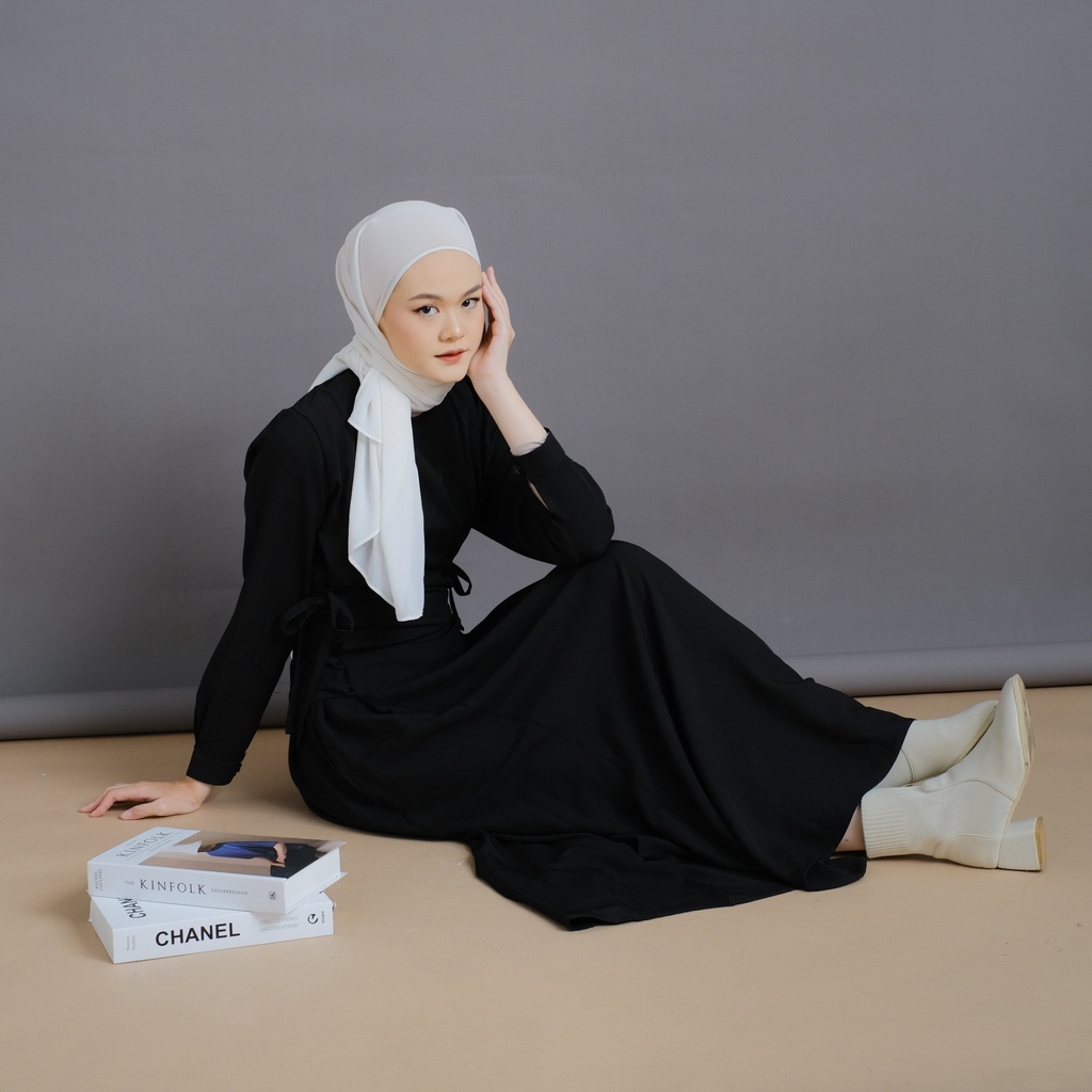 Mayoutfit Heynra Maxidress | Dress Gamis Muslim Wanita Tali Pinggang-1