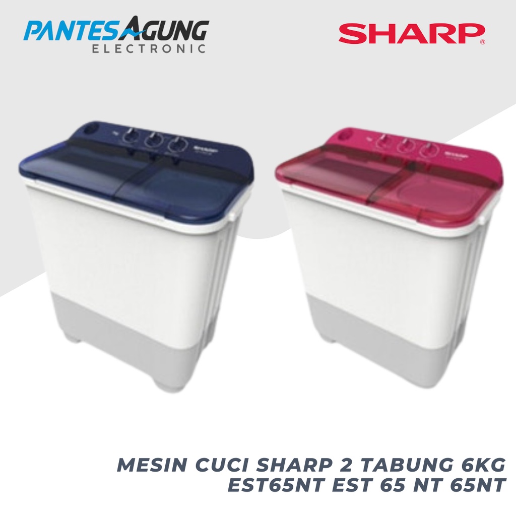 Mesin cuci 2 tabung sharp EST 75NT 7kg low watt