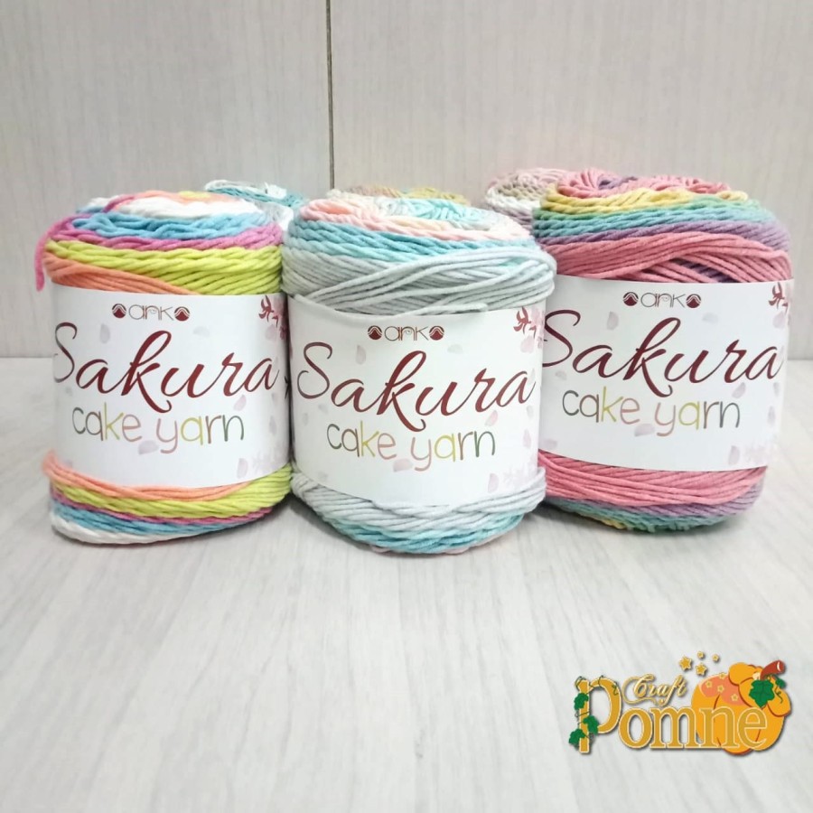 Benang Rajut Katun Sakura Cake Yarn &gt; Sakura Cake Milk Cotton 100 gram