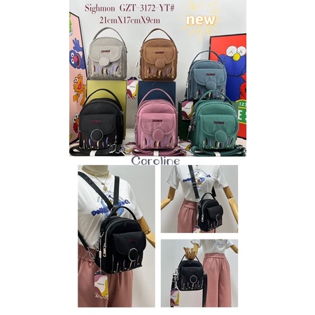 GZT-3172 TAS WANITA IMPORT SIGHMON 3in1 JINJING SELEMPANG RANSEL