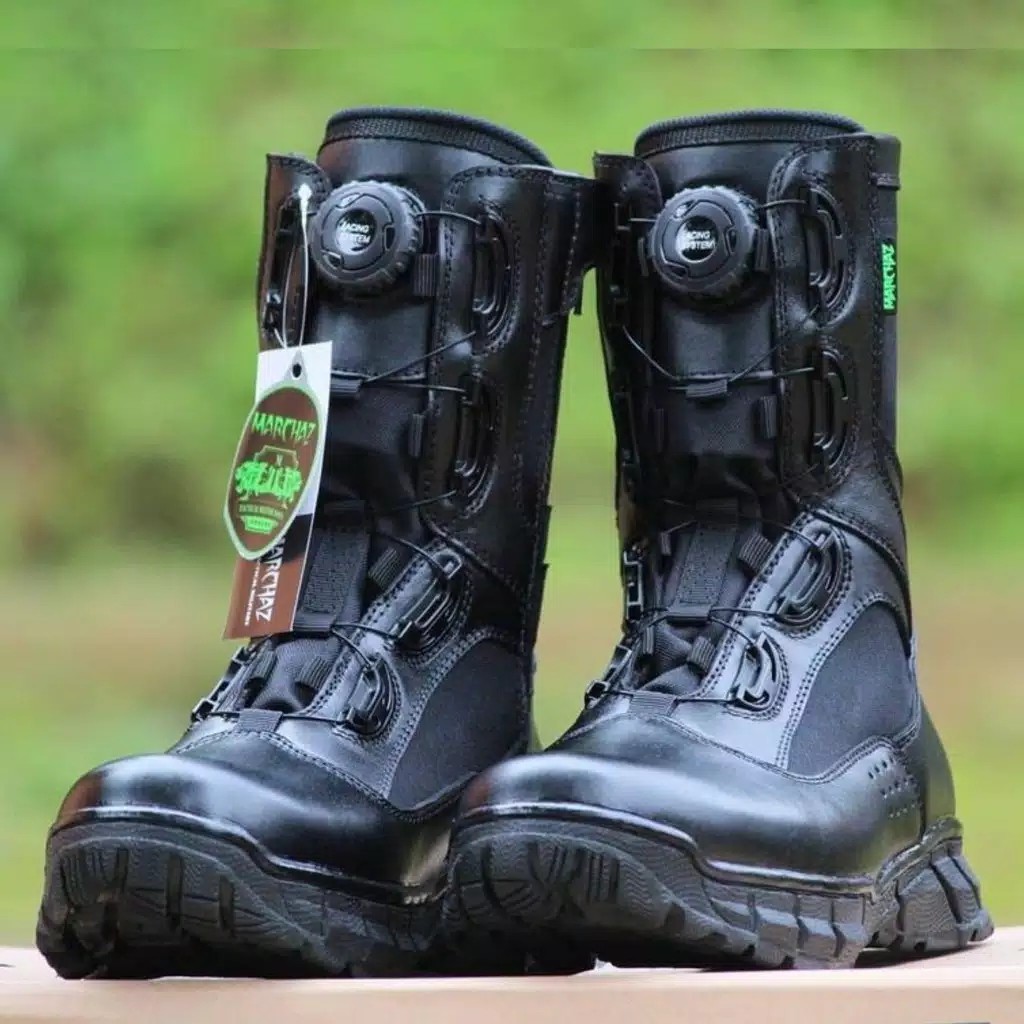 SEPATU PDL TALI PUTAR MARCHAZ KULIT ASLI SEPATU PDL TNI POLRI SECURITY SATPAM SEPATU BOOTS PRIA