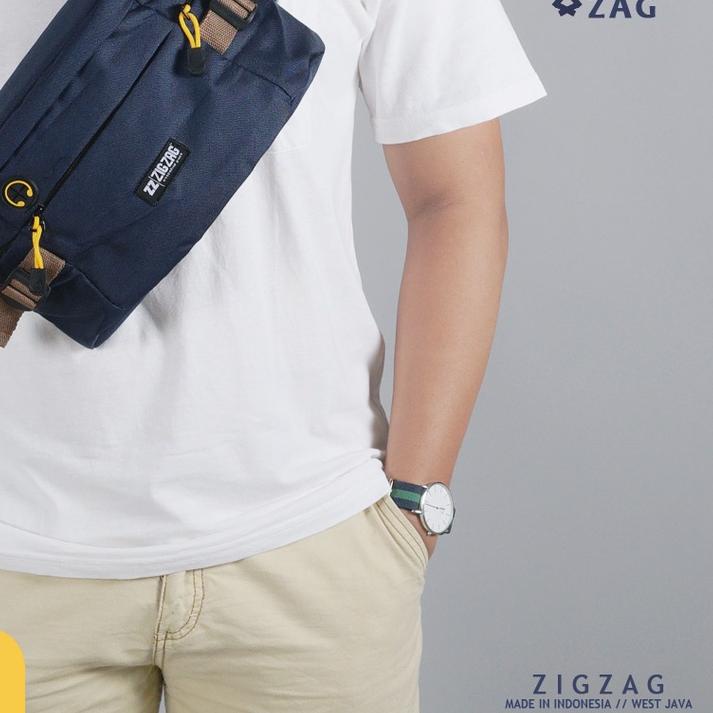 ZIGZAG Tas Waistbag Pria Arthur / Tas Selempang Pria / Tas WaistBag Pria