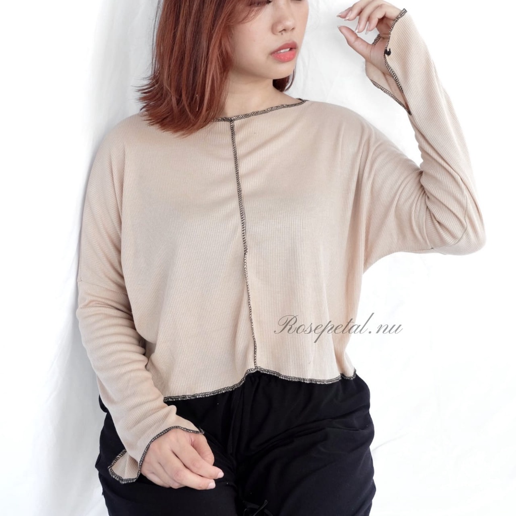 Jennie top blouse / women blouse / blouse / blouse wanita / atasan wanita / lengan panjang wanita / lengan panjang / pakaian wanita / baju wanita / seam front