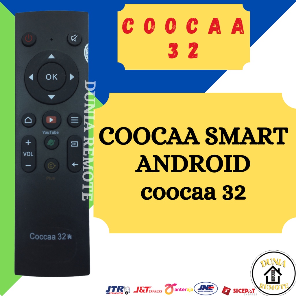 Remot Remote Coocaa 32 TV LCD LED Android Digital Smart TV Tombol Youtube (32S3U, 32K5C 40K5C)