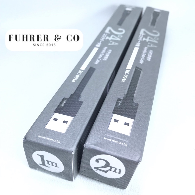 Kabel Charger Remax iP Lightning Cable 2.4A 1M Mini White Original