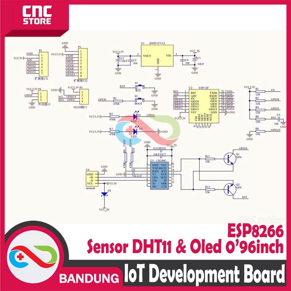 ESP8266 IOT DEVELOPMENT BOARD SDK PROGRAMMING SMALL SYSTEM BOARD