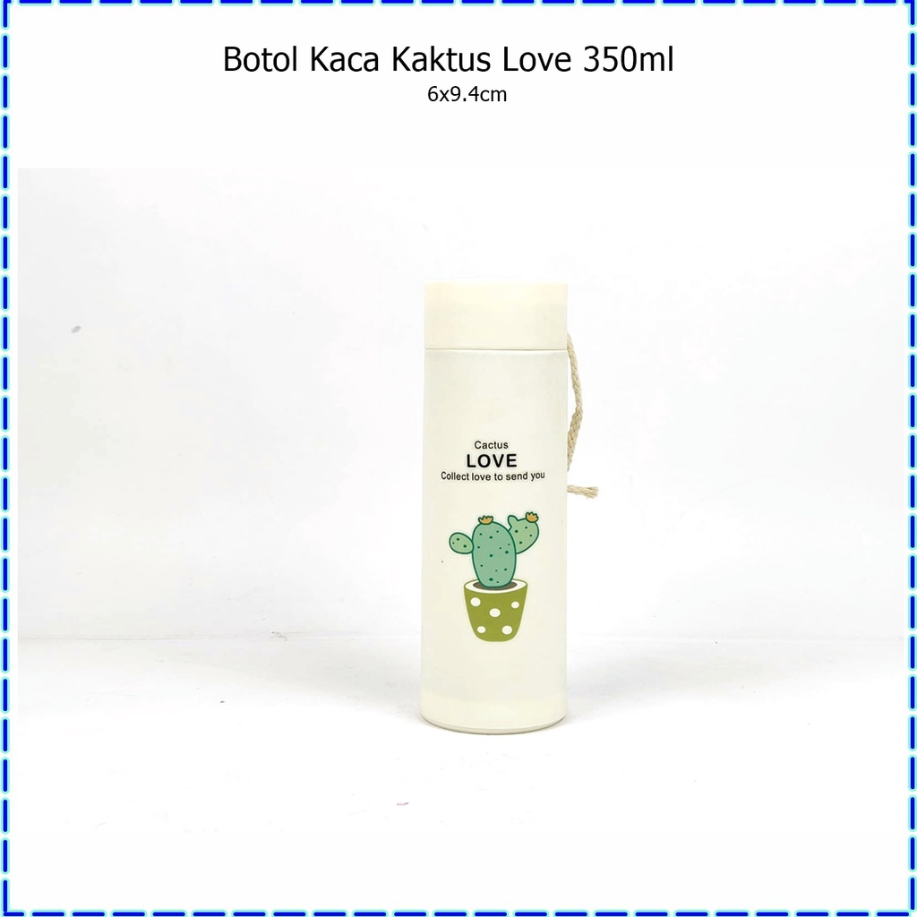 Botol Minum Kaca Kaktus 350ml