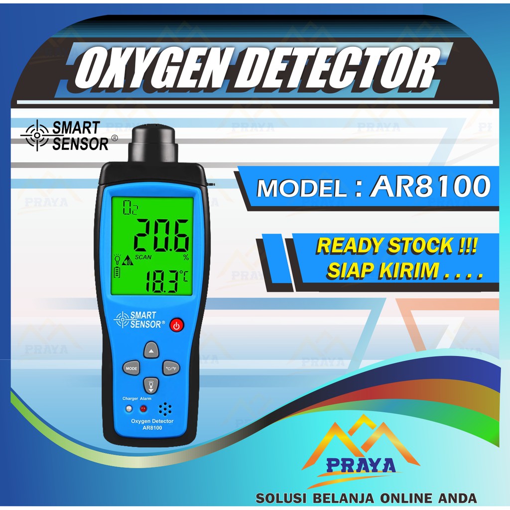 OKSIGEN Detector Smart Sensor AR8100 Handheld O2 Oxygen Meter Tester