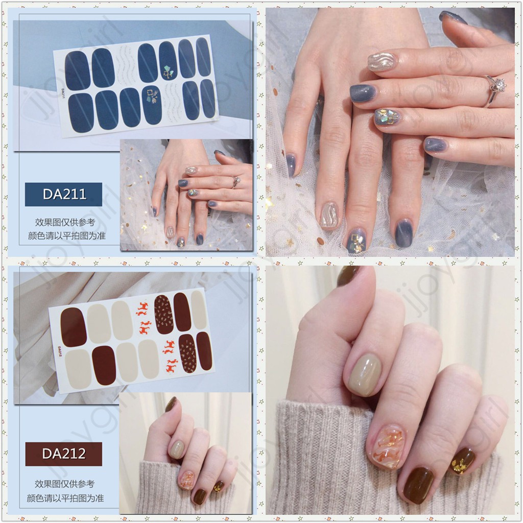 &lt;Jjoygirl&gt;DA Nail sticker motif / sticker kuku / stiker kuku / nail stiker glitter / stripes design