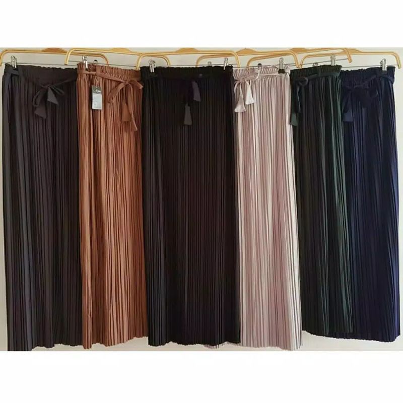 ROK PLISKET PREMIUM TALI LONCENG ROK WANITA