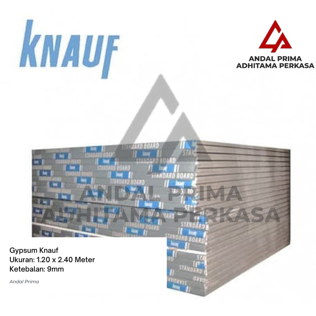 iNstansday- Gypsum Knauf 9mm 1.20 x 2.40 Meter - Gipsum Board