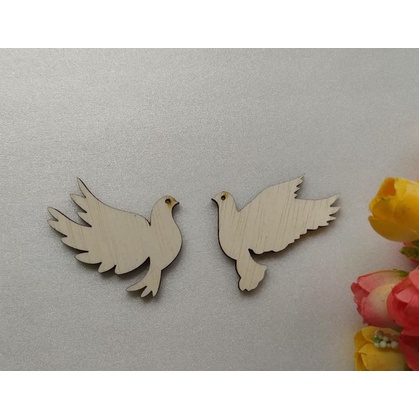 Burung Merpati plywood / Hiasan mahar burung scrapbook