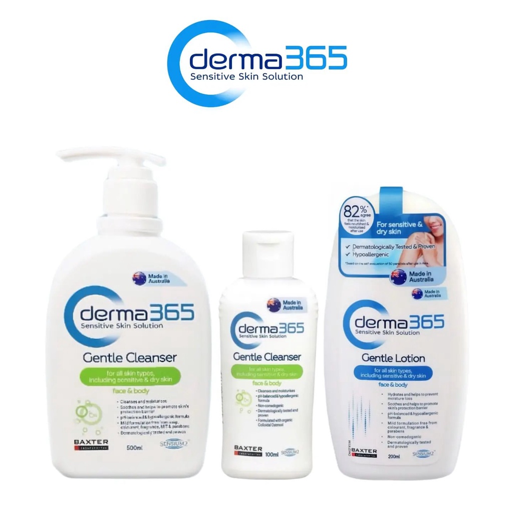 DERMA365 Derma 365 Sensitif Skin Solution Cleanser & Lotion Made in Australia