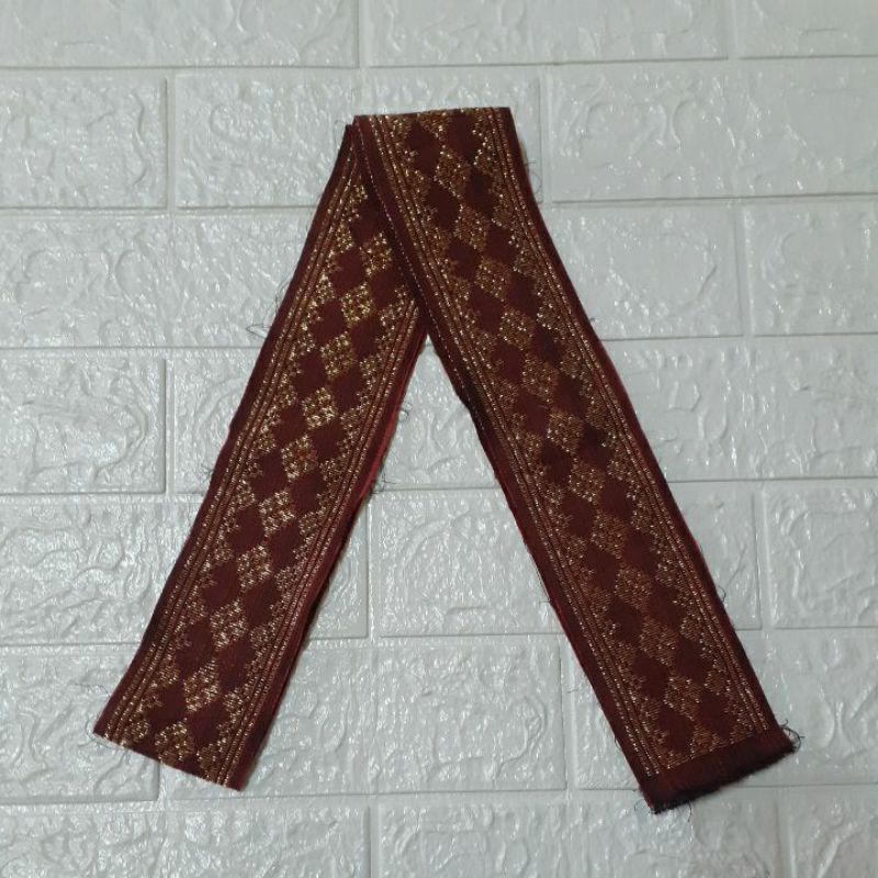 SELENDANG/OBI SONGKET BALI-Coklat gold