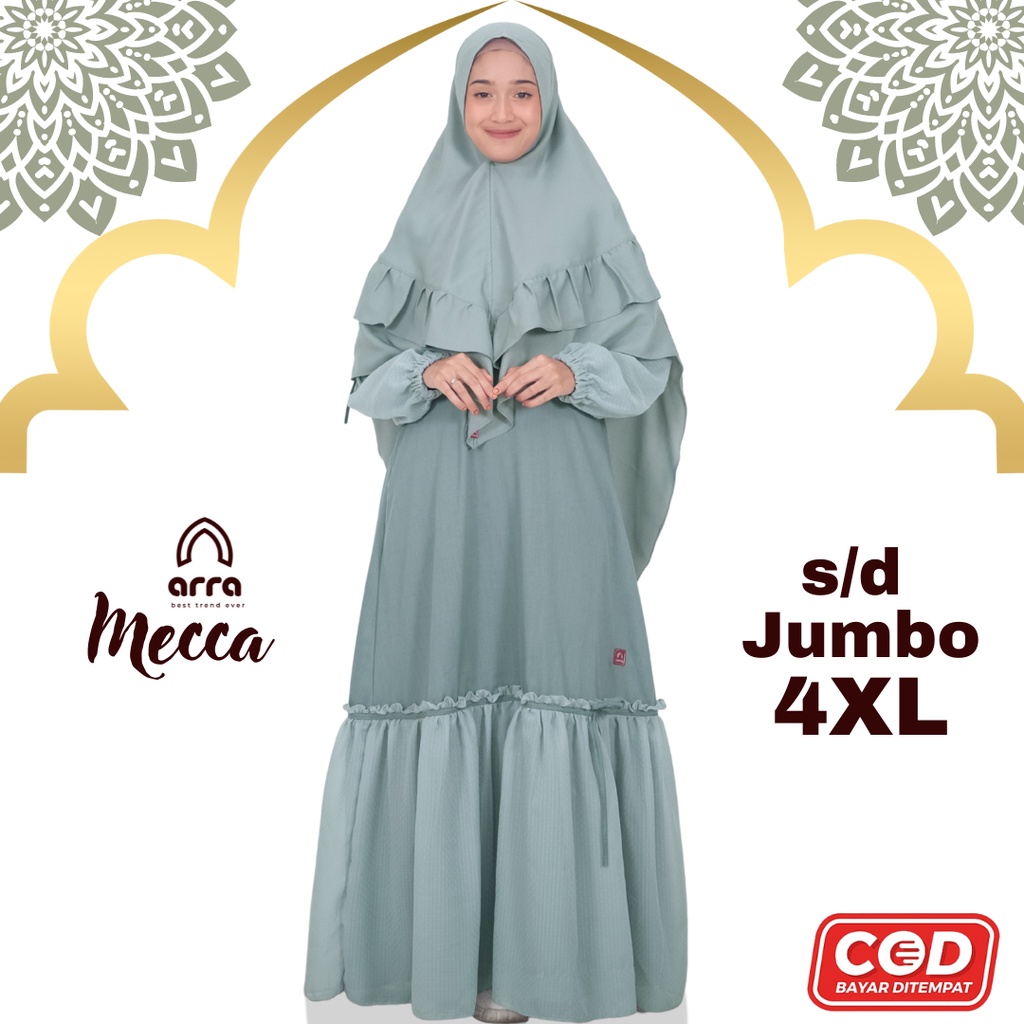 Gamis Dress Saryi Plus Khimar Set Hijab Warna Hijau Pastel Mint Green Fashion Muslim Original Ibu2 T