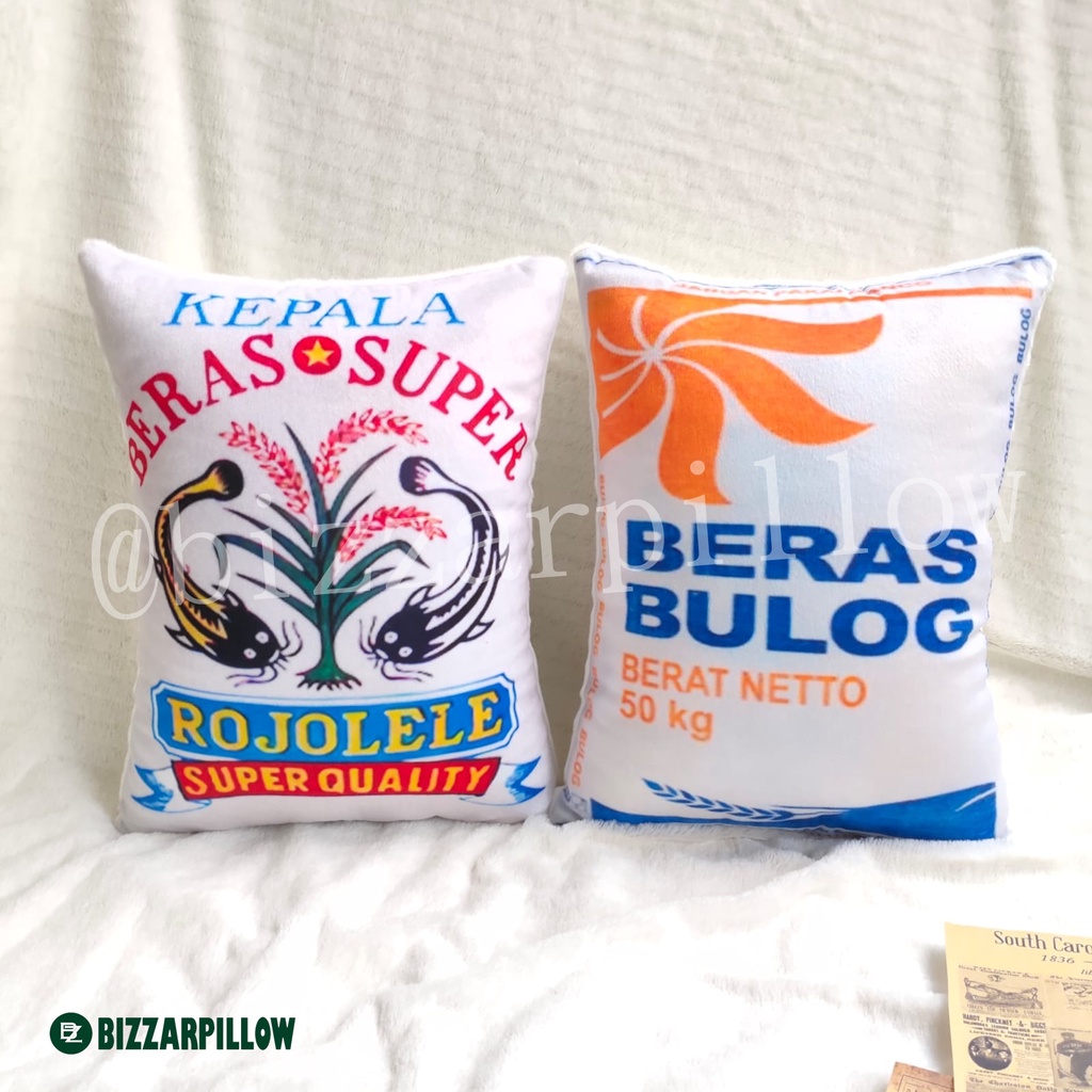 Bizzarpillow Bantal Sembako Beras / Gula Pasir / Teh Celup Bantal Sofa Bantal Unik BZ128