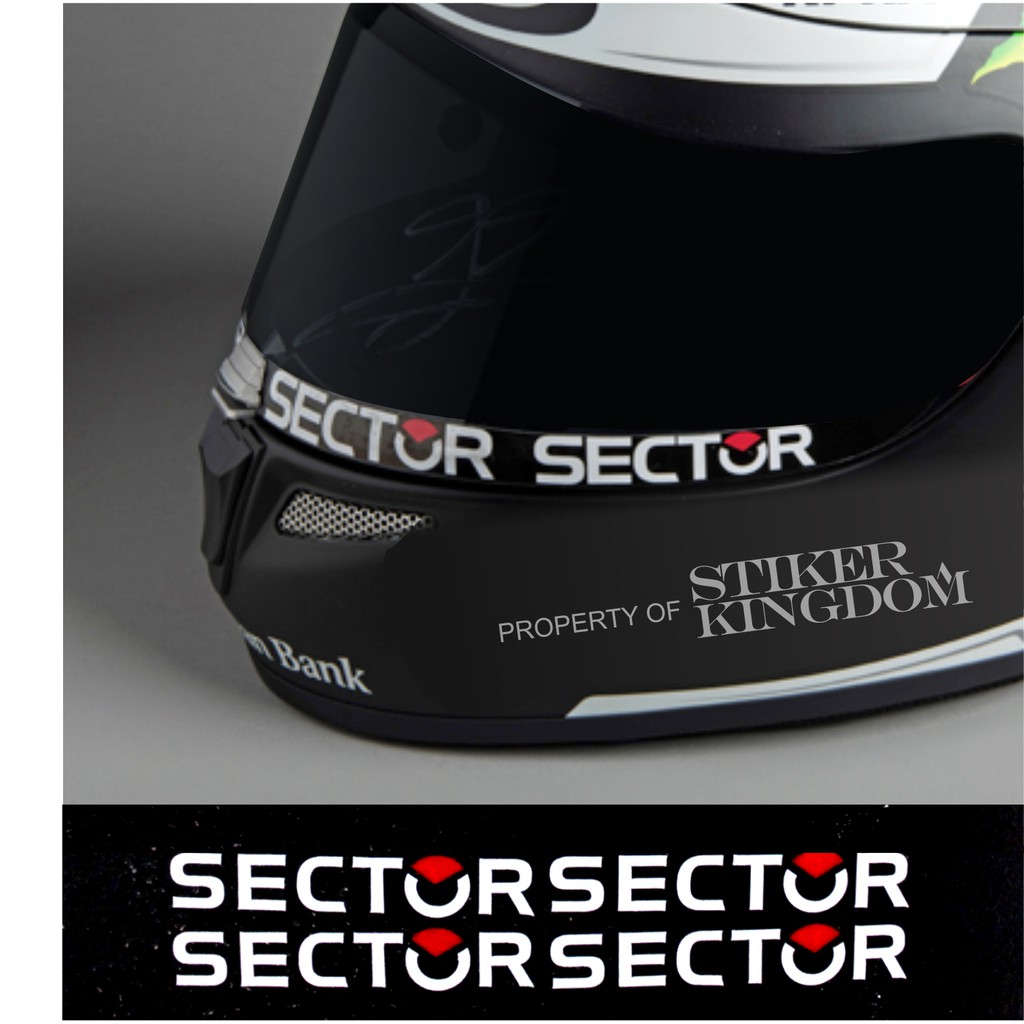 Stiker Visor Kaca Helm Sector Sector Lorenzo 4 Pcs