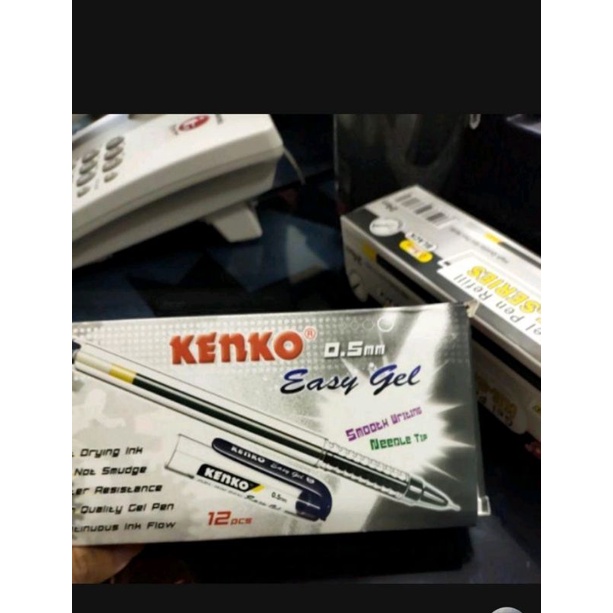 PEN GEL EASY GEL KENKOK / ATAU PEN KENKO 0,5mm isi 12pcs