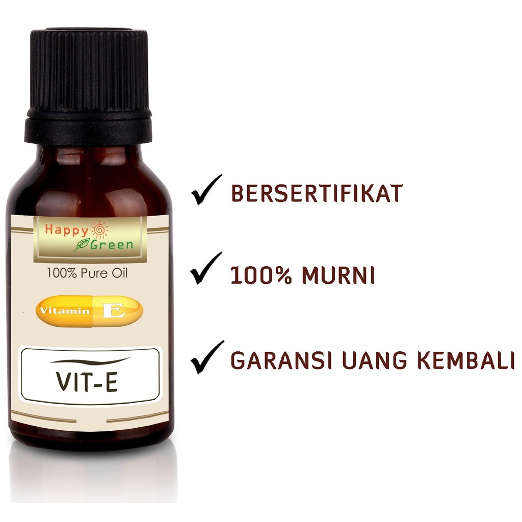 Happy Green Natural Vitamin E Oil Untuk Perawatan Rambut Kulit