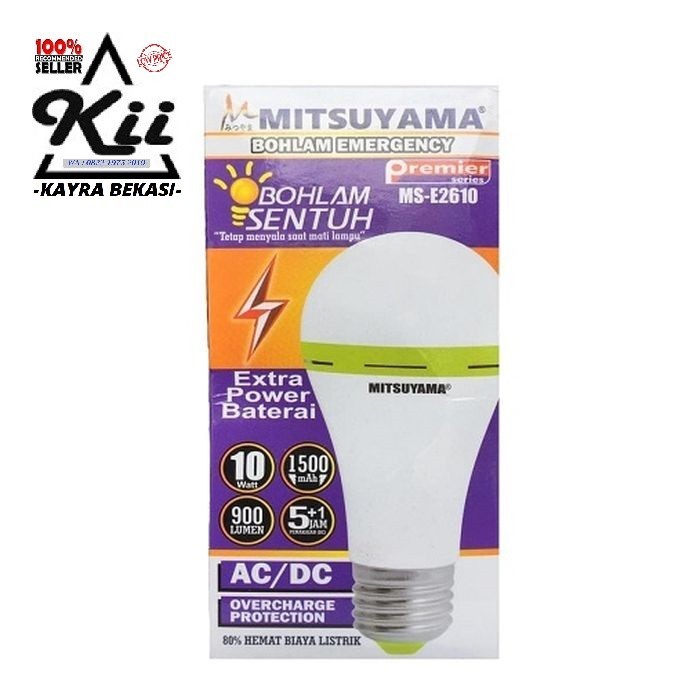 Mitsuyama Lampu Bohlam LED 10watt - Bohlam Sentuh Emergency