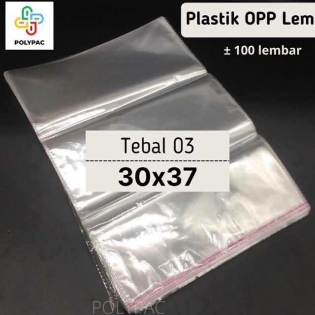 

Plastik OPP Seal / OPP Lem [30x37] - Plastik Baju isi 100 tebal 03