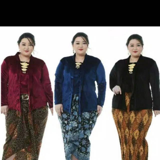 KEBAYA BLUDRU POLOS SUPER BIG JUMBO (PO) Size xxl- jumbo