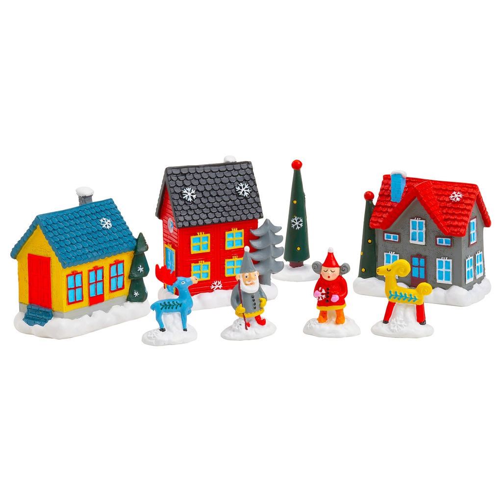 CHRISTMAS Holidays Decoration Winter Houses Village Scenery Diorama Hiasan Rumah Natal