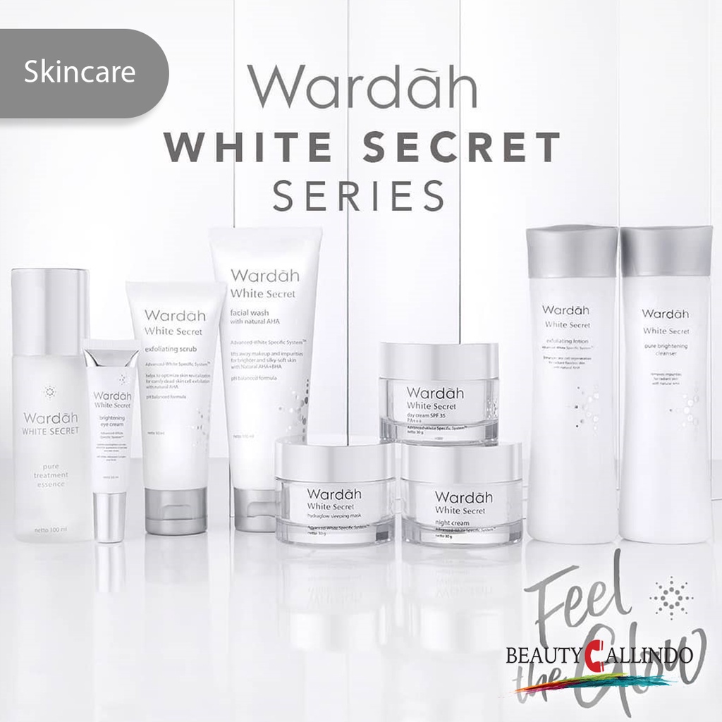 Wardah Crystal Secret Series | Face Wash | Day Night Cream | Eye Cream Essence