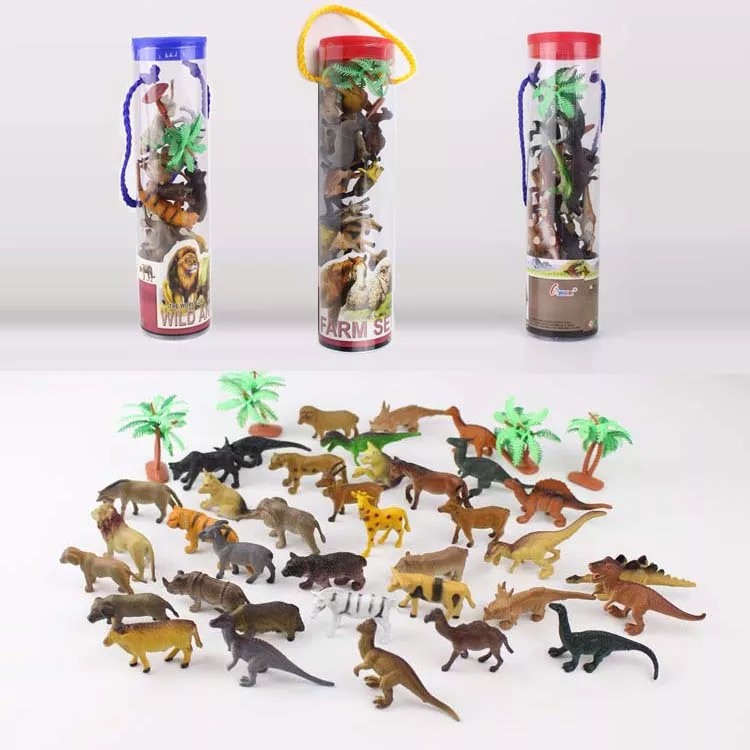 Miniatur Animal Miniatur Hewan Mainan Hewan Karet Miniatur Dinosaurus Mainan Dinosaurus Karet Set Mainan Miniatur Karet 12pcs